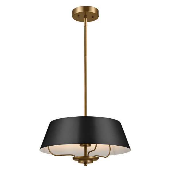 Lampa wisząca czarno-mosiężny LUELLA 3xE14x40W Kichler 837445