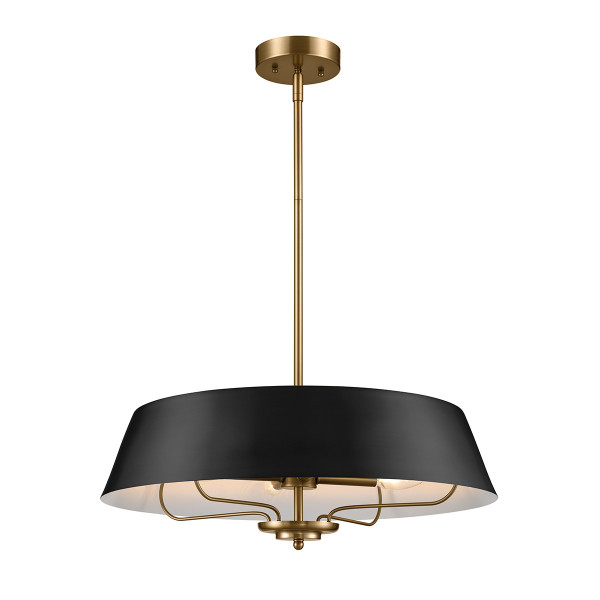 Lampa wisząca czarno-mosiężny LUELLA 4xE14x40W Kichler 836426