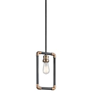 Lampa wisząca czarno-naturalny mosiądz Imahn 1xE27x60W Kichler 849244 Lampa wisząca czarno-naturalny mosiądz Imahn 1xE27x60W Kichler 849244