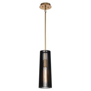 Lampa wisząca czarno-naturalny mosiądz Linara 1xE27x60W Quintiesse 849421 Lampa wisząca czarno-naturalny mosiądz Linara 1xE27x60W Quintiesse 849421