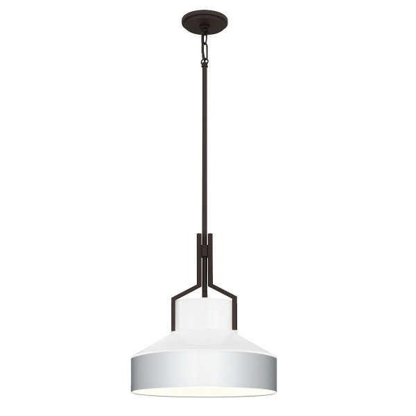 Lampa wisząca czarno-opalowy BRECKEN 2xE27x60W wym: 143,9x37x37 cm Quoizel 837358