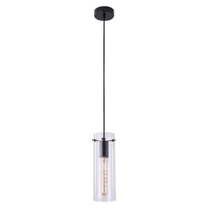 Lampa wisząca czarno-przezroczysta Acantha 1xE27x40W Rabalux 952579 Lampa wisząca czarno-przezroczysta Acantha 1xE27x40W Rabalux 952579
