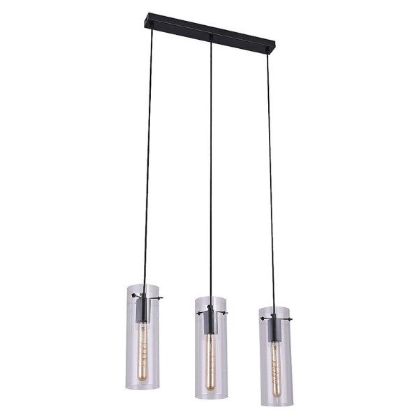 Lampa wisząca czarno-przezroczysta Acantha 3xE27x40W Rabalux 952562