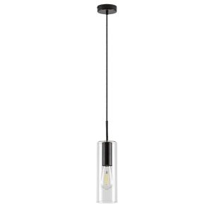 Lampa wisząca czarno-przezroczysta Esta 1xE27x40W wym: 150x9x9 cm Rabalux 952558 Lampa wisząca czarno-przezroczysta Esta 1xE27x40W wym: 150x9x9 cm Rabalux 952558