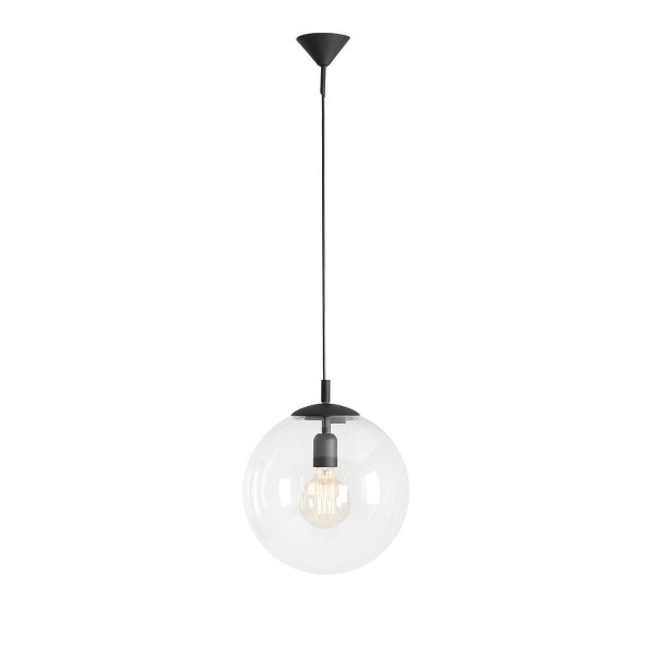 Lampa wisząca czarno-przezroczysta Globus 1xE27x60W wym: 90x30x40 cm Aldex 856323