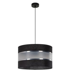 Lampa wisząca czarno-przezroczysta Leone 1xE27x40W wym: 100x40x40 cm Lampex 860096 Lampa wisząca czarno-przezroczysta Leone 1xE27x40W wym: 100x40x40 cm Lampex 860096