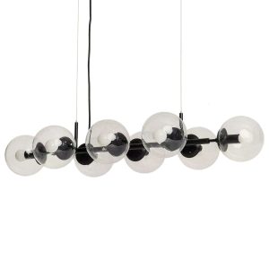 Lampa wisząca czarno-przezroczysta Porto 8xE14x25W wym: 91x97x41 cm Abruzzo 851324 Lampa wisząca czarno-przezroczysta Porto 8xE14x25W wym: 91x97x41 cm Abruzzo 851324