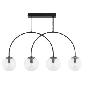Lampa wisząca czarno-przezroczysty DILAR 4xE14x10W wym: 52,5x15x78 cm Alfa 838073 Lampa wisząca czarno-przezroczysty DILAR 4xE14x10W wym: 52,5x15x78 cm Alfa 838073