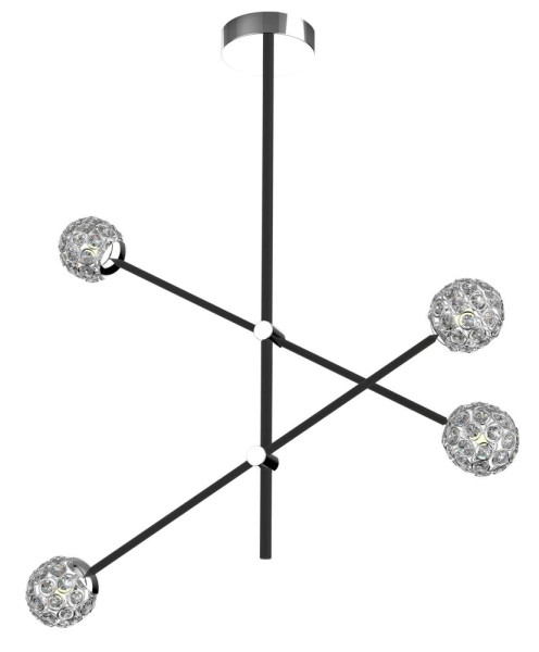 Lampa wisząca czarno-przezroczysty PAKSOS 4xG9x5W Candellux 362277
