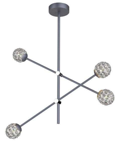 Lampa wisząca czarno-przezroczysty PAKSOS 4xG9x5W Candellux 362269