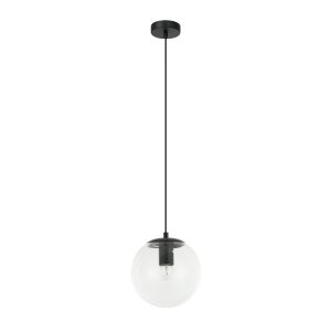 Lampa wisząca czarno-przezroczysty SARPO 1xE27x40W wym: 96x20x20 cm Italux 845769 Lampa wisząca czarno-przezroczysty SARPO 1xE27x40W wym: 96x20x20 cm Italux 845769