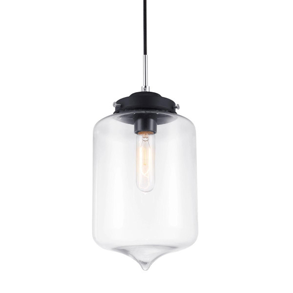 Lampa wisząca czarno-przezroczysty Tube 1xE27x60W wym: 128x17x17 cm Italux 856443