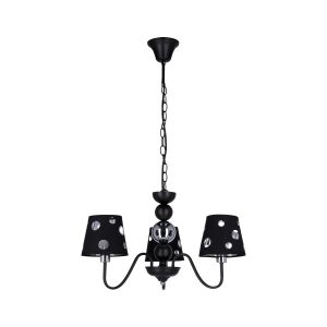 Lampa wisząca czarno-srebrna BATLEY 3xE14x60W wym: 100x52x52 cm Candellux 924080 Lampa wisząca czarno-srebrna BATLEY 3xE14x60W wym: 100x52x52 cm Candellux 924080