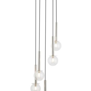 Lampa wisząca czarno-srebrna DAISY 5xG9x12W Sigma Lighting 837758 Lampa wisząca czarno-srebrna DAISY 5xG9x12W Sigma Lighting 837758