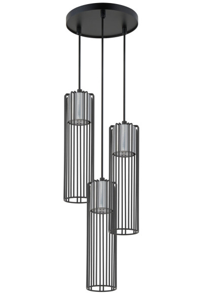 Lampa wisząca czarno-srebrna Fobia 3xGU10x25W Sigma Lighting 837935