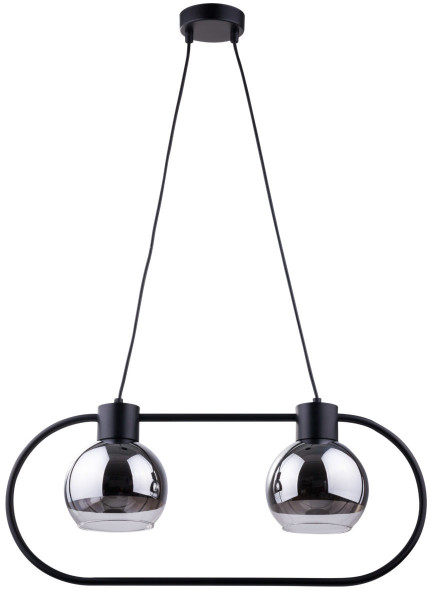 Lampa wisząca czarno-srebrna Linda 2xE27x15W Sigma Lighting 837973