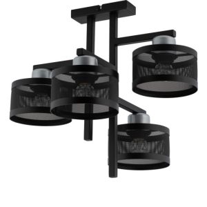 Lampa wisząca czarno-srebrna Off 4xE27x15W wym: 41x48x42 cm Sigma Lighting 841558 Lampa wisząca czarno-srebrna Off 4xE27x15W wym: 41x48x42 cm Sigma Lighting 841558