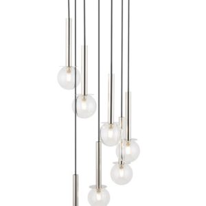 Lampa wisząca czarno-srebrna-przezroczysty DAISY 7xG9x12W Sigma Lighting 837892 Lampa wisząca czarno-srebrna-przezroczysty DAISY 7xG9x12W Sigma Lighting 837892
