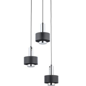 Lampa wisząca czarno-srebrna RIF LUX 3xGX53x12W Sigma Lighting 841940 Lampa wisząca czarno-srebrna RIF LUX 3xGX53x12W Sigma Lighting 841940
