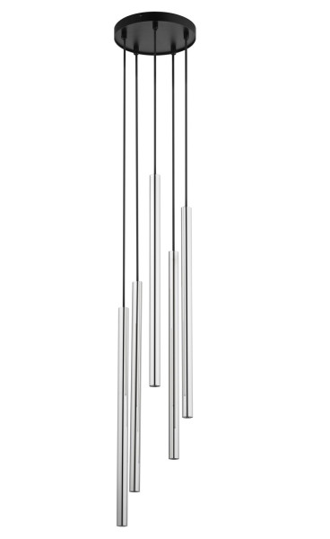 Lampa wisząca czarno-srebrna SOPEL LUX 5xG9x3W Sigma Lighting 838043