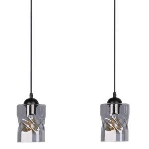 Lampa wisząca czarno-szara FELIS 2xE27x60W wym: 90x44x10 cm Candellux 924125 Lampa wisząca czarno-szara FELIS 2xE27x60W wym: 90x44x10 cm Candellux 924125