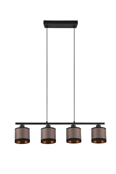 Lampa wisząca czarno-szara-odcienie szarości DAVOS 4xE14x10W RL 850935
