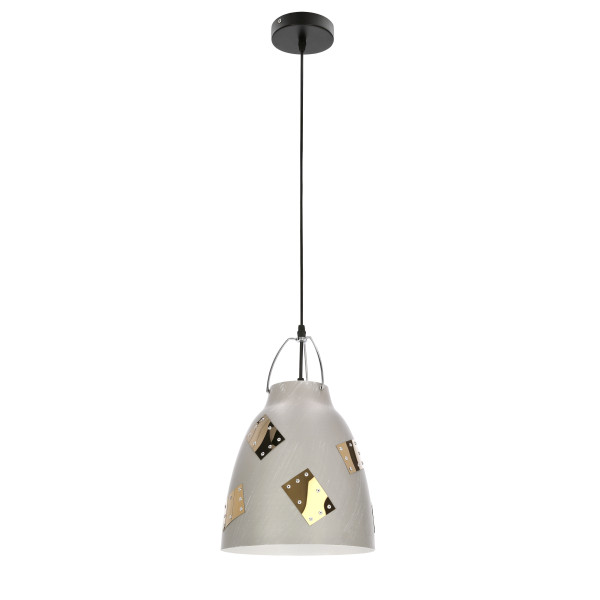 Lampa wisząca czarno-szara PATCH 1xE27x60W wym: 135x25x25 cm Candellux 924025