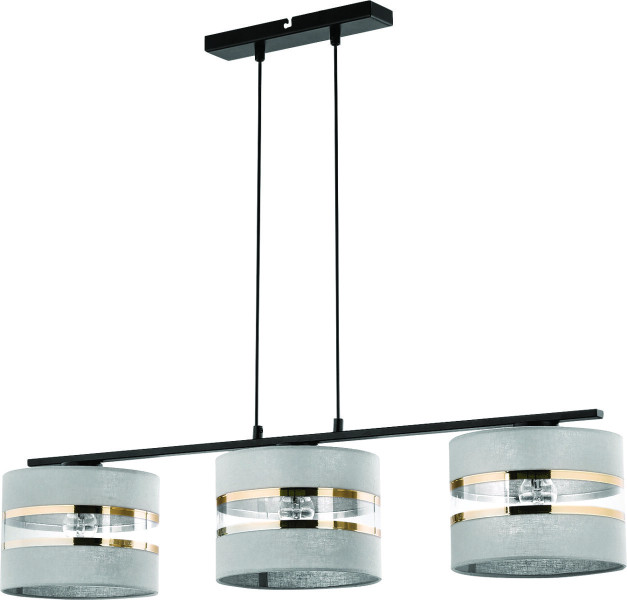 Lampa wisząca czarno-szara Sara 3xE27x15W wym: 80x86x20 cm Sigma Lighting 842004