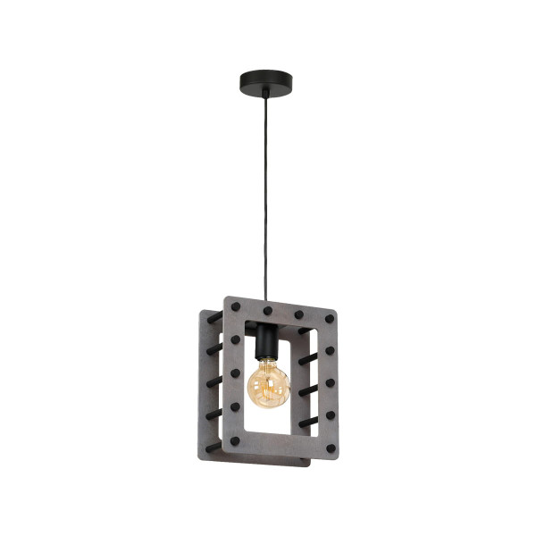 Lampa wisząca czarno-szara THEO 1xE27x60W wym: 90x23x14 cm Milagro 861013