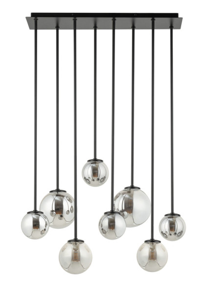 Lampa wisząca czarno-szara Tulia 8xG9x12W wym: 90x56x19 cm Sigma Lighting 836330