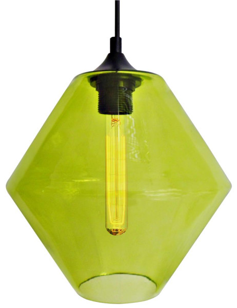 Lampa wisząca czarno-zielona BREMEN 1xE27x60W wym: 110x23x23 cm Candellux 924155