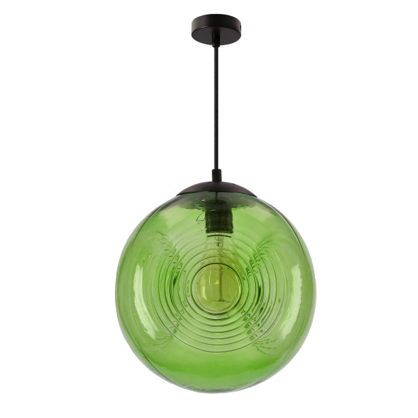Lampa wisząca czarno-zielona CLUB 1xE27x60W wym: 115x28x28 cm Candellux 924242