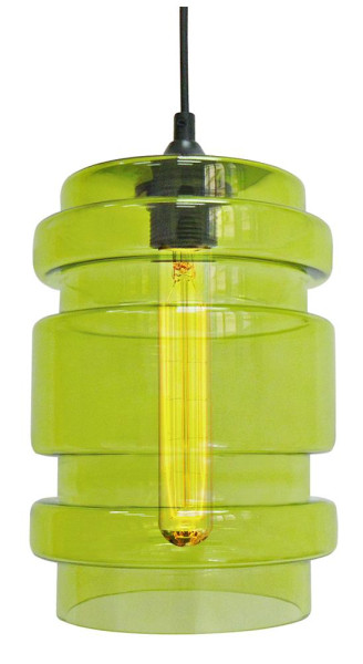 Lampa wisząca czarno-zielona DECORADO 1xE27x60W wym: 110x17x17 cm Candellux 924497