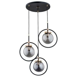 Lampa wisząca czarno-złota AKIRA 3xE14x10W wym: 90x40x40 cm Alfa 952561 Lampa wisząca czarno-złota AKIRA 3xE14x10W wym: 90x40x40 cm Alfa 952561