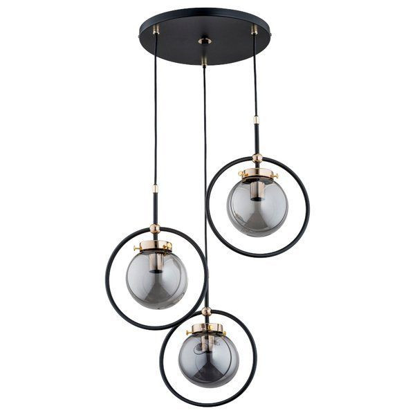 Lampa wisząca czarno-złota AKIRA 3xE14x10W wym: 90x40x40 cm Alfa 952561