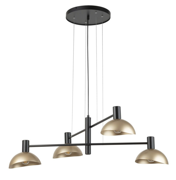 Lampa wisząca czarno-złota Artis 4xE14x40W wym: 70x90x55 cm Sigma Lighting 837794