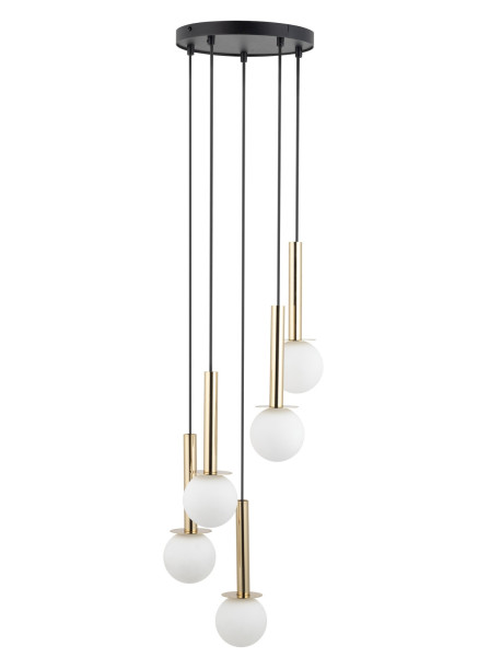 Lampa wisząca czarno-złota-biała DAISY 5xG9x12W Sigma Lighting 837886