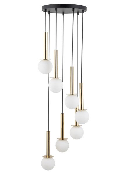 Lampa wisząca czarno-złota-biała DAISY 7xG9x12W Sigma Lighting 837975