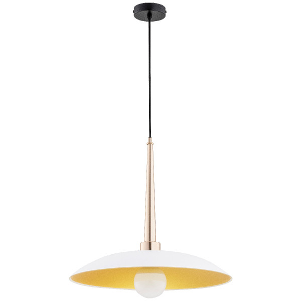 Lampa wisząca czarno-złota-biała-żółta VELIAN 1xE27x15W Alfa 837377