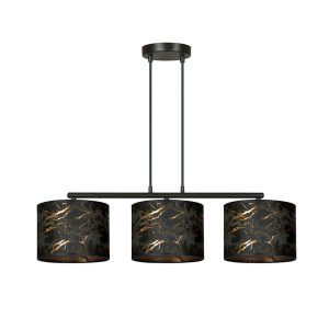 Lampa wisząca czarno-złota BRODDI 3xE27x15W wym: 100x72x20 cm Emibig 860896 Lampa wisząca czarno-złota BRODDI 3xE27x15W wym: 100x72x20 cm Emibig 860896