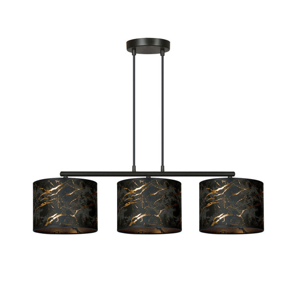 Lampa wisząca czarno-złota BRODDI 3xE27x15W wym: 100x72x20 cm Emibig 860896