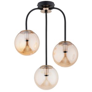 Lampa wisząca czarno-złota-bursztynowy GAMMA 3xE14x10W Alfa 837998 Lampa wisząca czarno-złota-bursztynowy GAMMA 3xE14x10W Alfa 837998