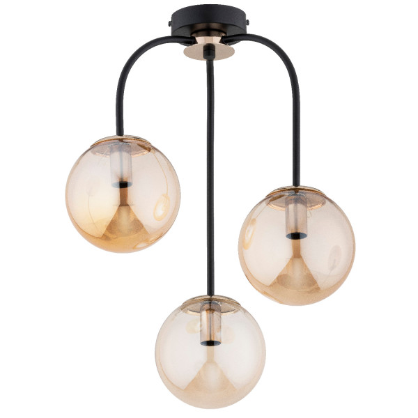 Lampa wisząca czarno-złota-bursztynowy GAMMA 3xE14x10W Alfa 837998