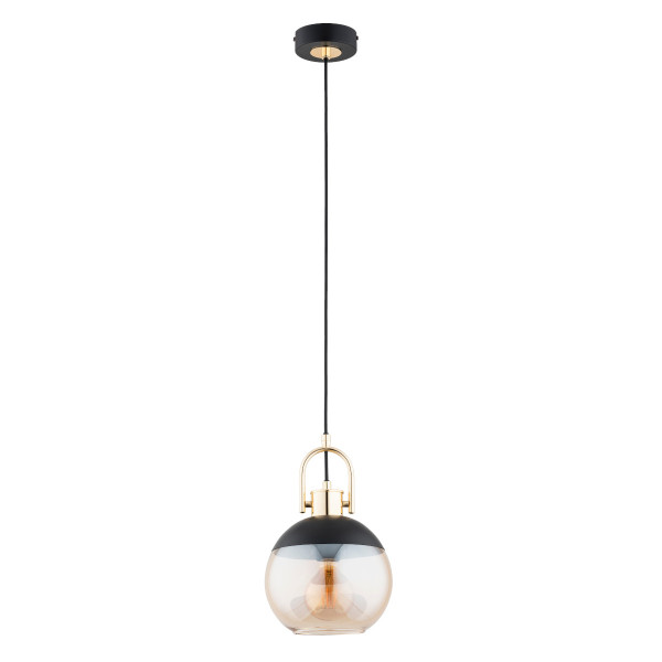 Lampa wisząca czarno-złota-bursztynowy HILTO 1xE27x15W Alfa 841961