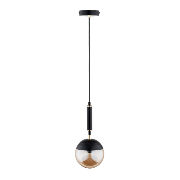 Lampa wisząca czarno-złota-bursztynowy MARAKAS 1xE14x10W Alfa 841838