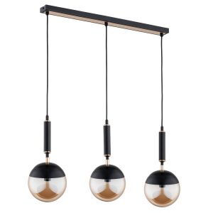 Lampa wisząca czarno-złota-bursztynowy MARAKAS 3xE14x10W Alfa 841987 Lampa wisząca czarno-złota-bursztynowy MARAKAS 3xE14x10W Alfa 841987