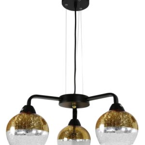 Lampa wisząca czarno-złota-chromowana CROMINA 3xE27x60W Candellux 856038 Lampa wisząca czarno-złota-chromowana CROMINA 3xE27x60W Candellux 856038