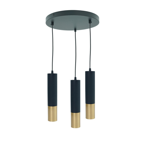 Lampa wisząca czarno-złota Circus 3xGU10x40W wym: 110x30x30 cm IdeaLED 851443