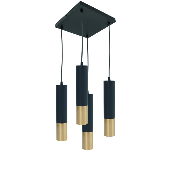 Lampa wisząca czarno-złota Circus 4xGU10x40W wym: 110x26x26 cm IdeaLED 851421
