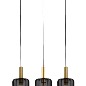 Lampa wisząca czarno-złota CORINA 3xE27x40W wym: 185x90x22 cm Lucide 850139 Lampa wisząca czarno-złota CORINA 3xE27x40W wym: 185x90x22 cm Lucide 850139
